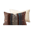 Square Pillow Cover Textured Block-Stripe & Concealed Zipper