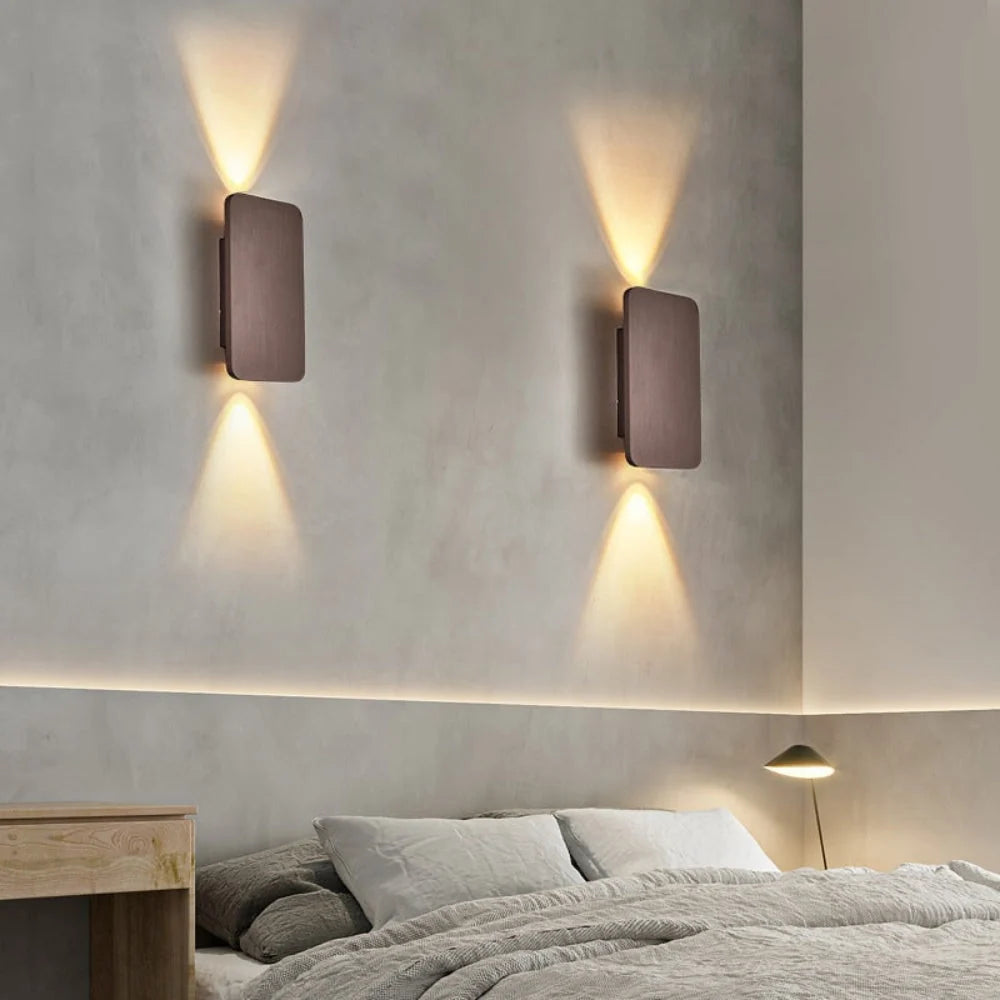 Square Wall Lamp Metal Multiple Finishes