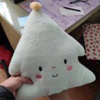 Star Pillow Soft Fleece Embroidered Face