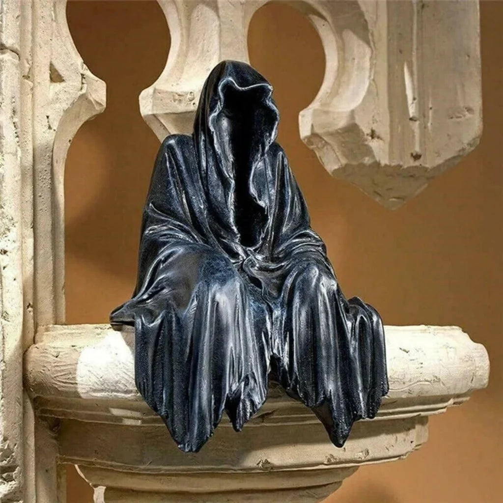 Statue Hooded Grim Reaper Textured Resin