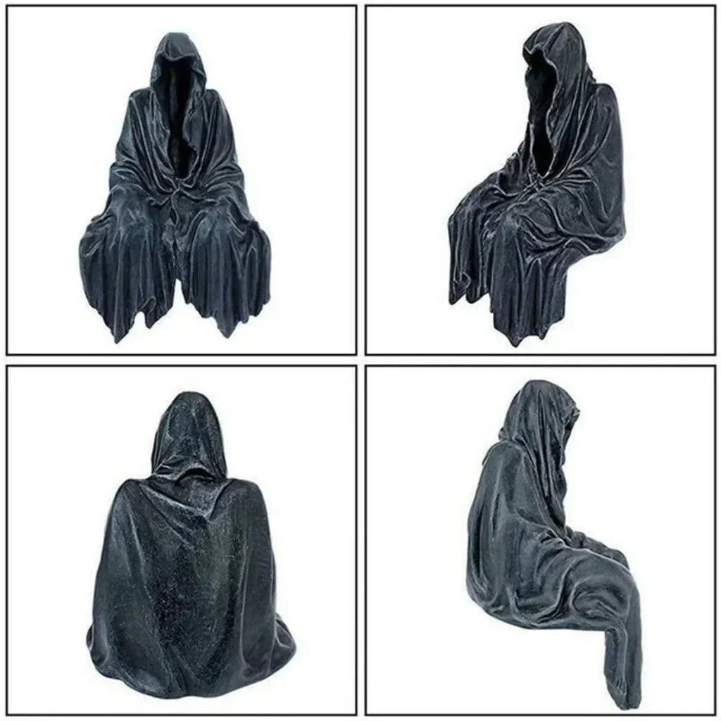 Statue Hooded Grim Reaper Textured Resin