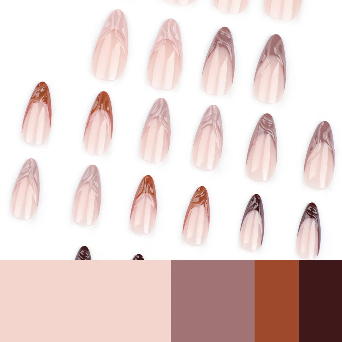 Stiletto Press-On Nails Gradient & Glitter Easy Application