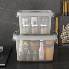 Storage Box Stackable Transparent & Lockable Lid