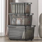 Storage Box Stackable Transparent & Lockable Lid