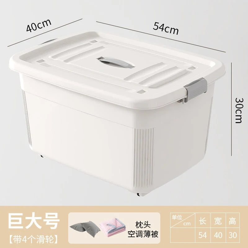 Storage Box Stackable Transparent & Lockable Lid