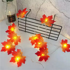 String Lights Maple Leaf Warm Amber USB Or Battery