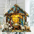 Suncatcher Nativity Transparent Light-Reflective 4 Inch