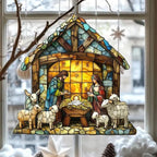 Suncatcher Nativity Transparent Light-Reflective 4 Inch