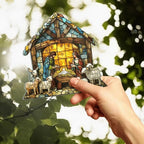 Suncatcher Nativity Transparent Light-Reflective 4 Inch