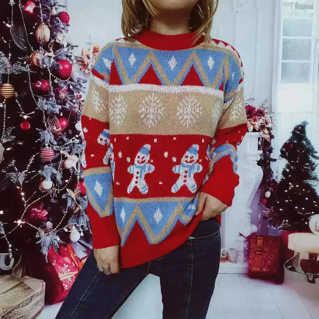 Sweater Oversized Festive Knit Soft Blend