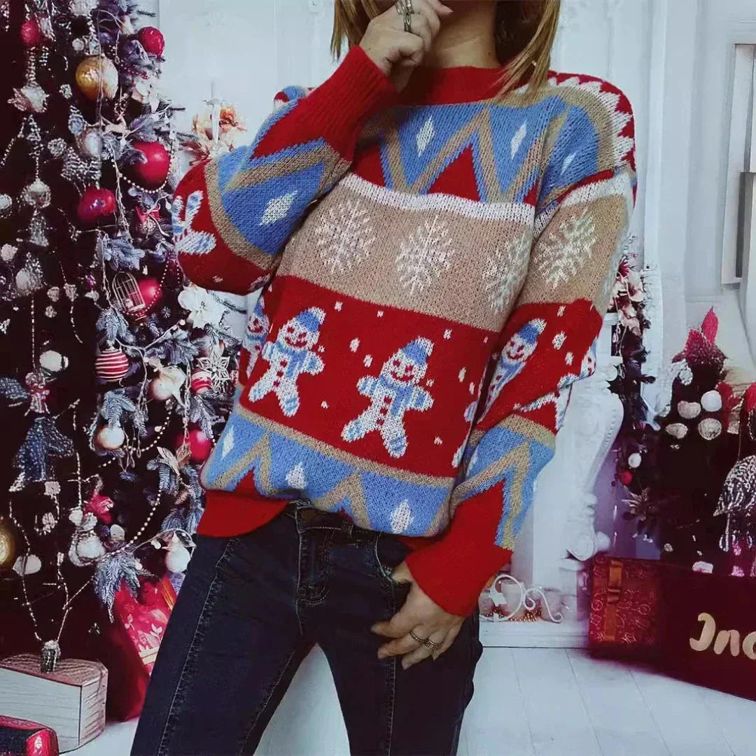 Sweater Oversized Festive Knit Soft Blend