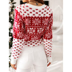 Sweater Snowflake Pattern Warm Comfortable Fit