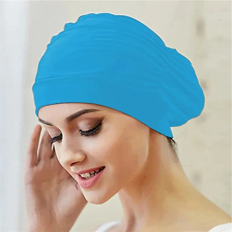 Swim Cap Turban Style Stretch Quick-Dry
