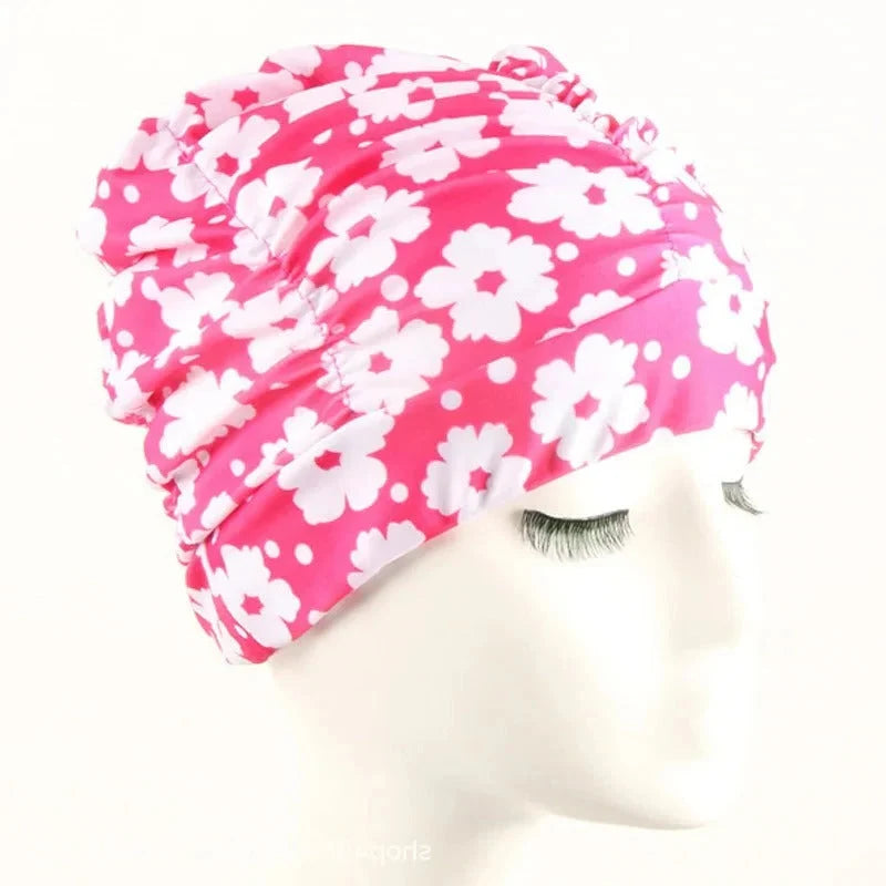 Swim Cap Turban Style Stretch Quick-Dry