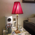 Table Lamp Dimmable Warm LED Fabric Shade