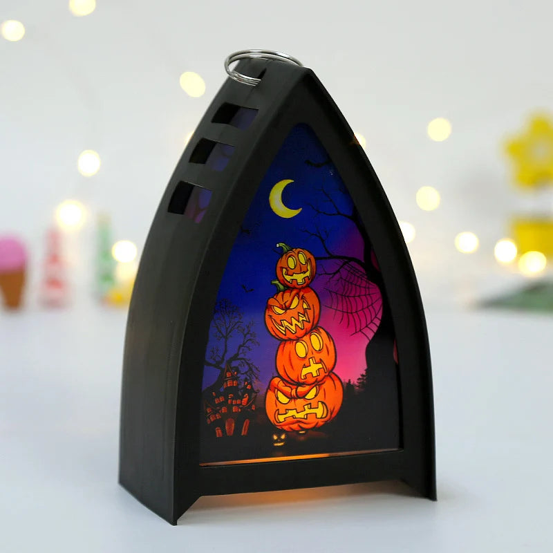 Table Lamp Halloween LED Skull & Pumpkin