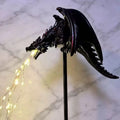 Table Lamp Polyresin Dragon Figure Warm LED