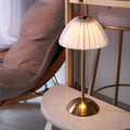 Table Lamp Touch Switch & USB Charging Pleated Shade