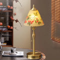 Table Lamp Vintage Floral Shade 19.7 Inch Pull Chain