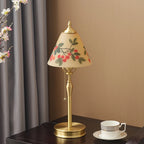 Table Lamp Vintage Floral Shade 19.7 Inch Pull Chain