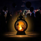 Table Lantern Warm White LED Silhouette Cutouts