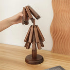 Table Mat Solid Walnut Heat-Resistant & Stackable