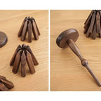 Table Mat Solid Walnut Heat-Resistant & Stackable