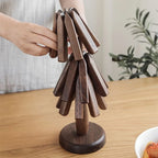 Table Mat Solid Walnut Heat-Resistant & Stackable