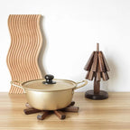 Table Mat Solid Walnut Heat-Resistant & Stackable