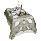 Table Runner Green Frayed Gauze Large