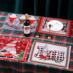 Tablecloth Christmas Santa Pattern Durable & Machine Washable