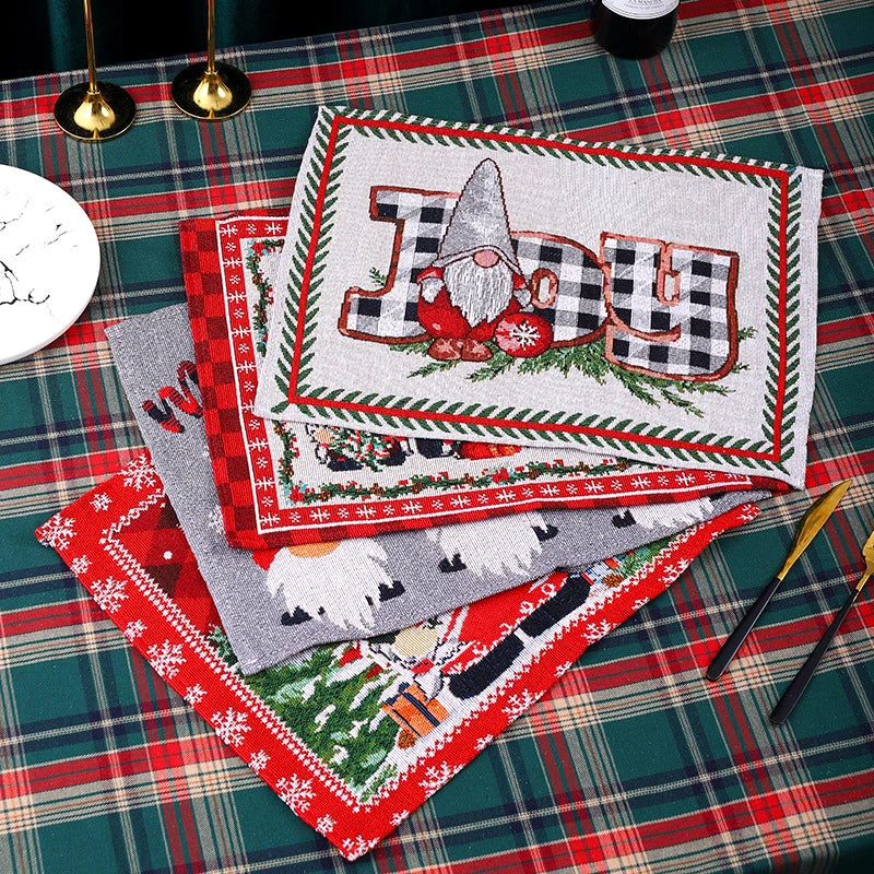 Tablecloth Christmas Santa Pattern Durable & Machine Washable