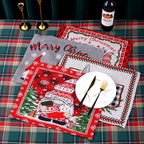 Tablecloth Christmas Santa Pattern Durable & Machine Washable