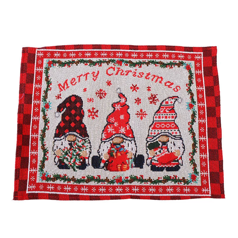 Tablecloth Christmas Santa Pattern Durable & Machine Washable