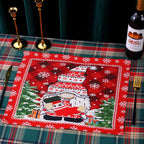 Tablecloth Christmas Santa Pattern Durable & Machine Washable