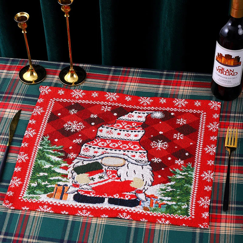 Tablecloth Christmas Santa Pattern Durable & Machine Washable