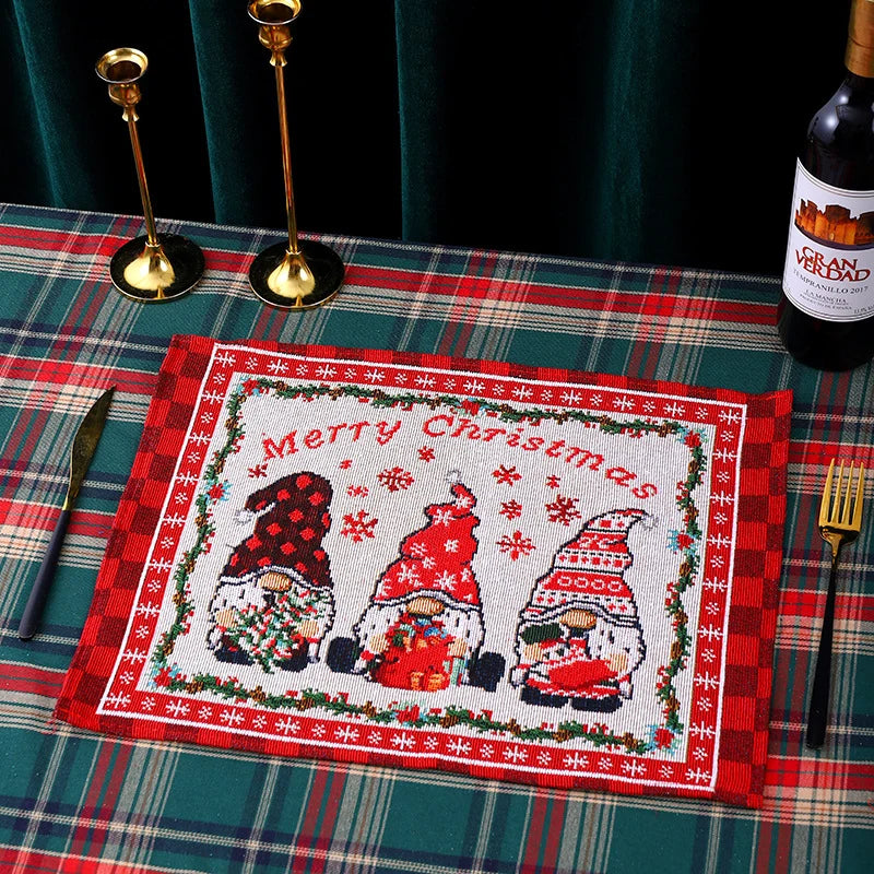 Tablecloth Christmas Santa Pattern Durable & Machine Washable