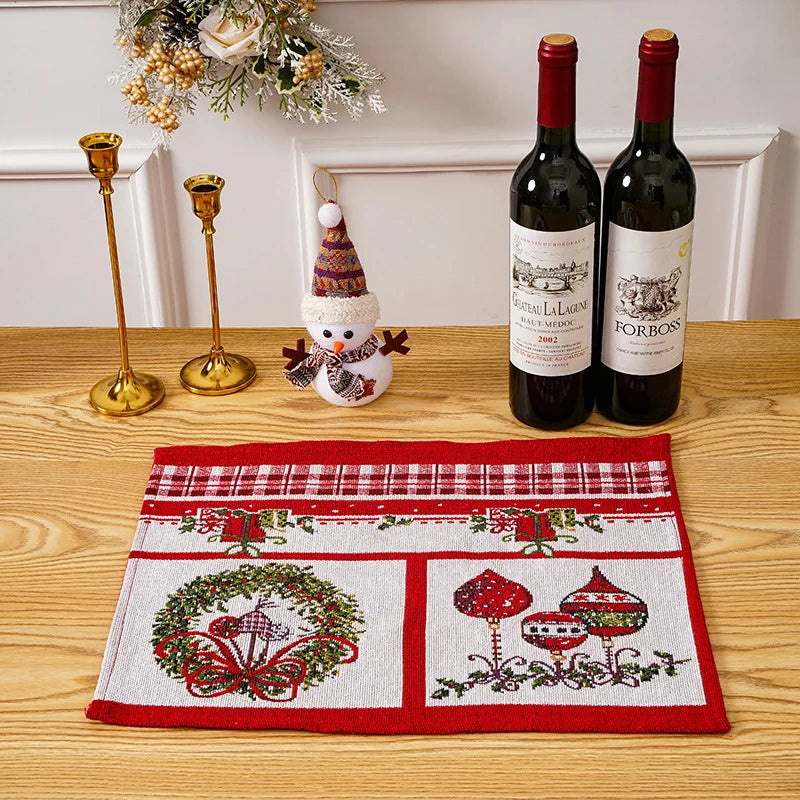 Tablecloth Christmas Tree Motif Machine-Washable & Quick-Drying