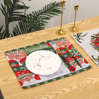 Tablecloth Christmas Tree Motif Machine-Washable & Quick-Drying