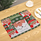 Tablecloth Christmas Tree Motif Machine-Washable & Quick-Drying