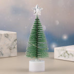 Tabletop Christmas Tree Flocked Pine Compact & Eco-Friendly