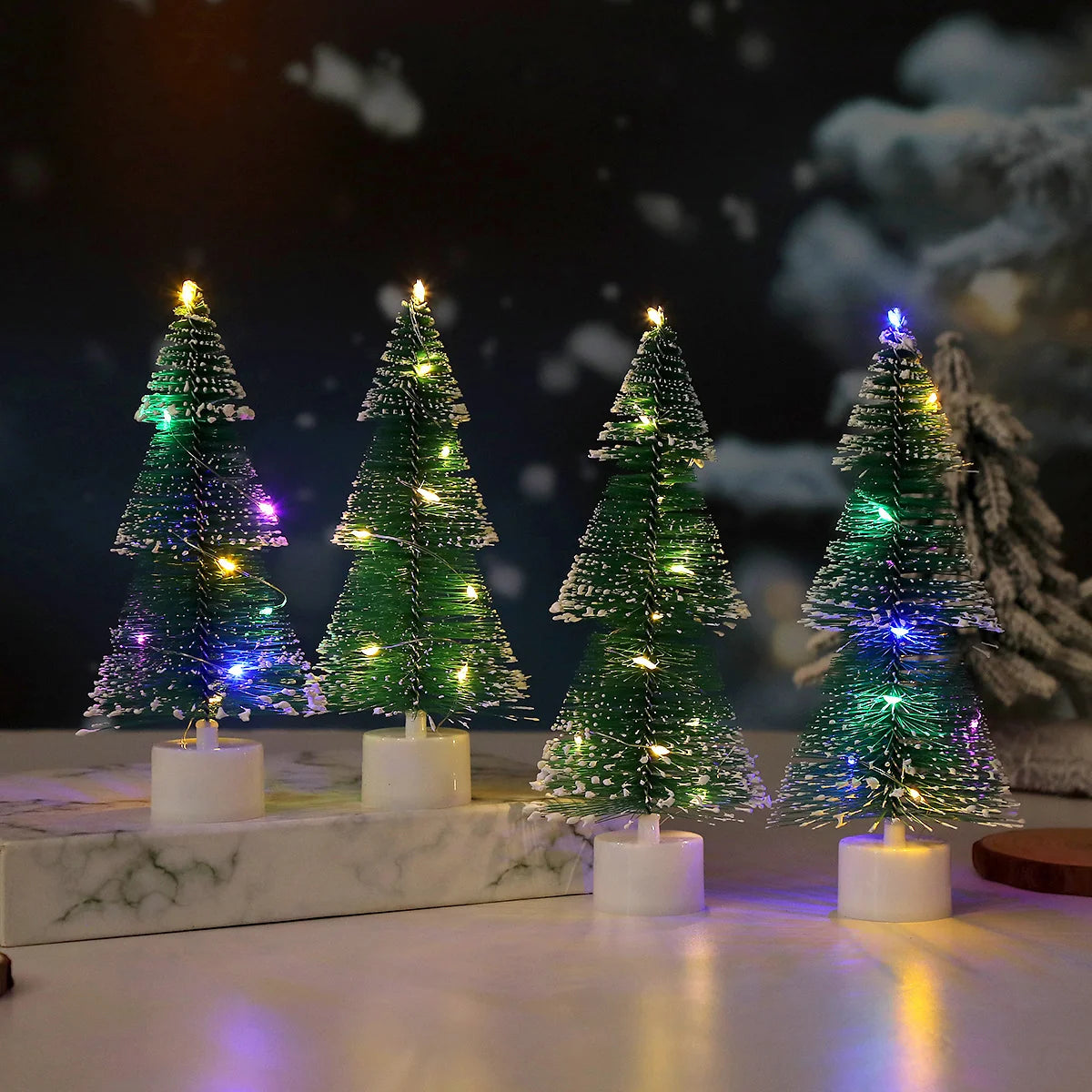 Tabletop Christmas Tree LED-Lit Warm Lights Energy-Saving
