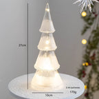 Tabletop Christmas Tree Pre-Lit Warm LED Mercury Glass