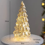 Tabletop Christmas Tree Pre-Lit Warm LED Mercury Glass