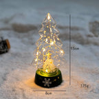 Tabletop Christmas Tree Pre-Lit Warm LED Mercury Glass