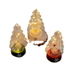 Tabletop Christmas Tree Pre-Lit Warm LED Mercury Glass