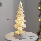 Tabletop Christmas Tree Pre-Lit Warm LED Mercury Glass