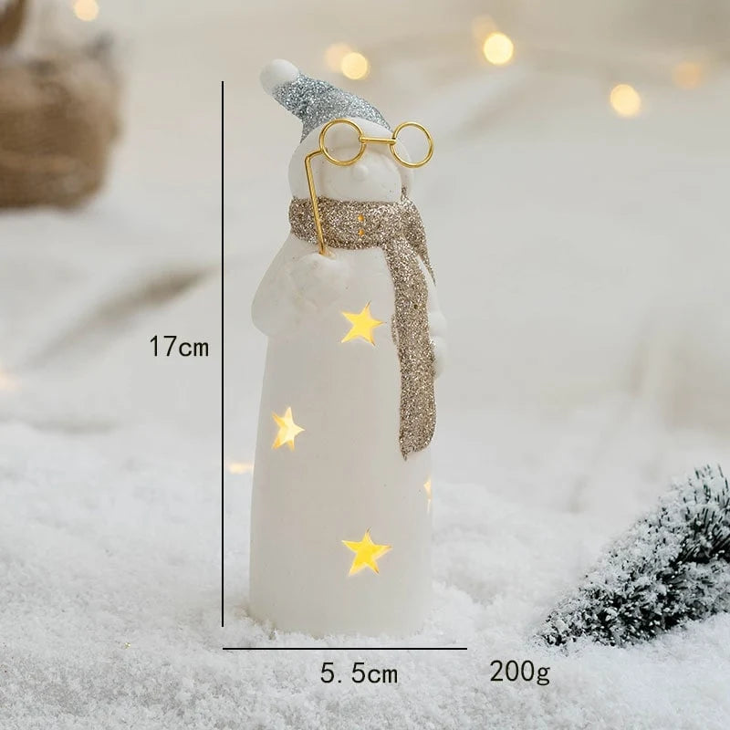 Tabletop Christmas Tree Pre-Lit Warm LED Mercury Glass
