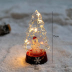 Tabletop Christmas Tree Pre-Lit Warm LED Mercury Glass