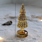 Tabletop Christmas Tree Pre-Lit Warm LED Mercury Glass